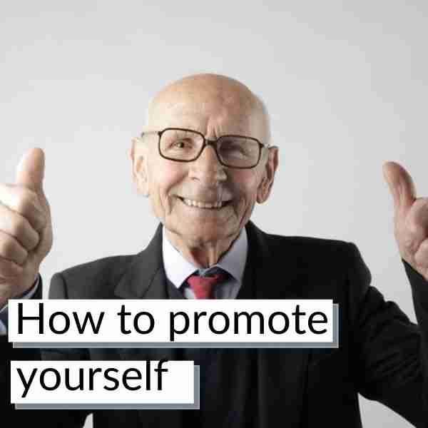 man giving two thumbs up to promote himself