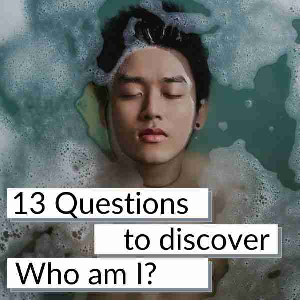 man floating in water pondering who am i