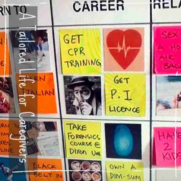 vision board showing how to set life goals