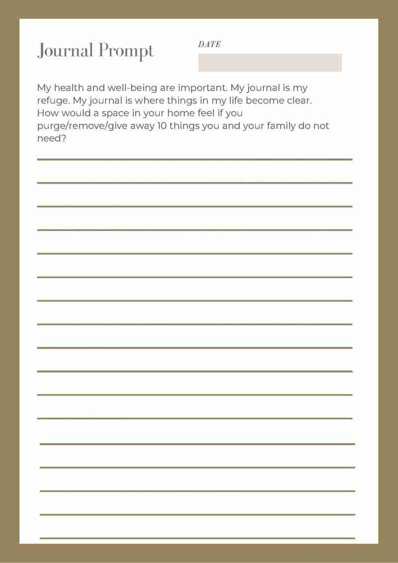 Caregiver planner internal page