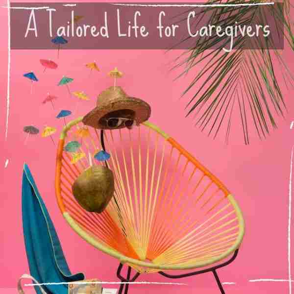 invisible caregiver sitting in a chair wearing a hat and sunglasses