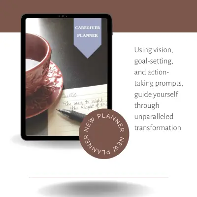 2022 caregiver planner displayed on an iPad