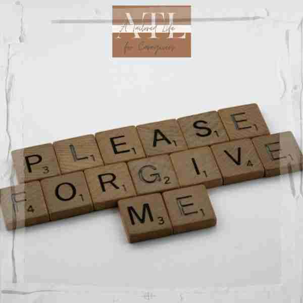 scrabble pieces that spell out please forgive me to symbolize forgiveness for emotional healing