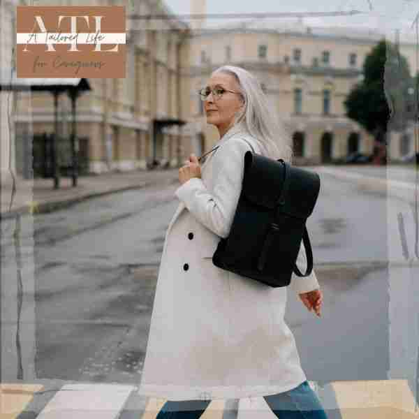 gray haired woman crossing the street wondering am i too old for success