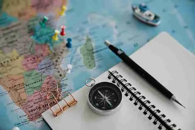 a map and a compass signifying map your core values