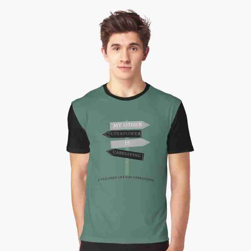 man wearing the-superpowers-collection-graphic-t-shirt