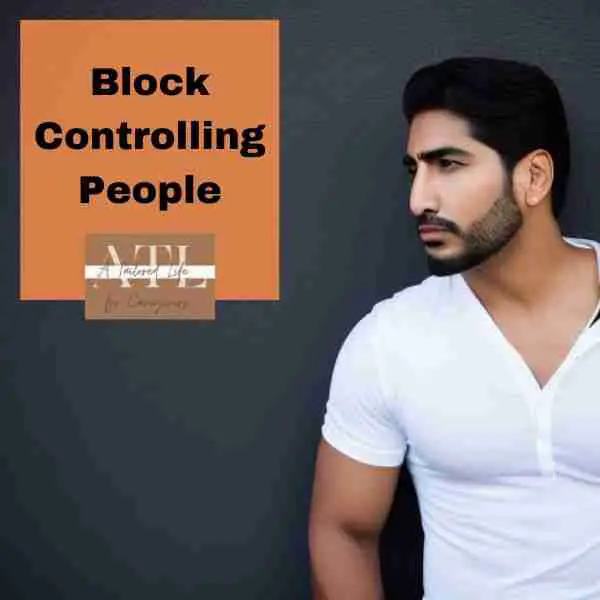 man looking to the future after learning how to block controlling people