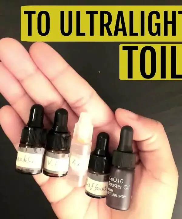 hand holding mini toiletries